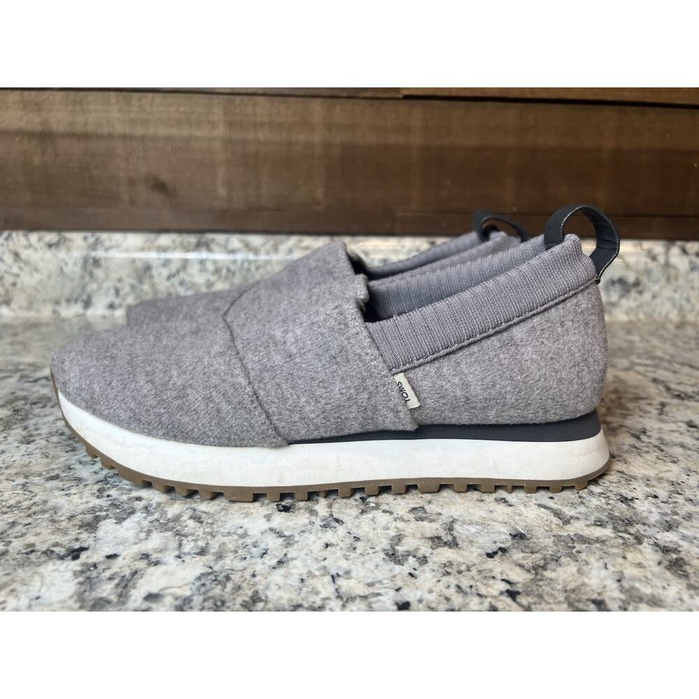 TOMS Alpargata Athletic 2.0 Slip On Gray Flannel Shoes Women’s 7 Sport Comfort - Picture 2 of 7